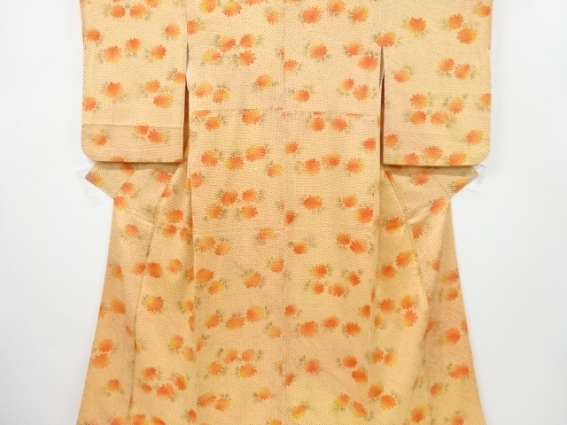 JAPANESE KIMONO / VINTAGE KOMON KIMONO / ALL SHIBORI / FLOWER